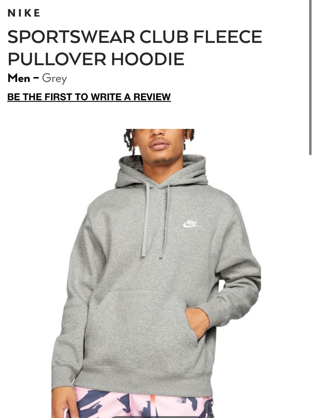 men’s Nike hoodie